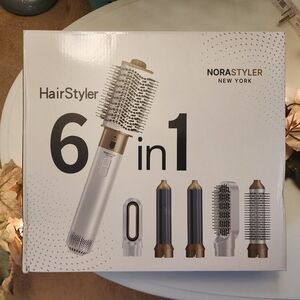 6-in-1 Hair Styling Tool - Gold and White
